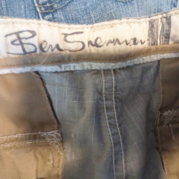 Ben Sherman Casual Pants Button Fly Cotton Tie String Windowpane Plaid - Picture 8 of 11